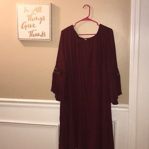 Burgundy Red Dress